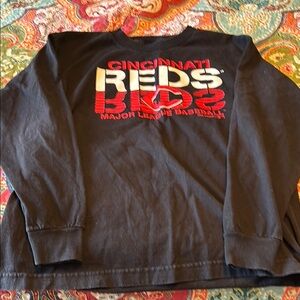 Cincinnati Reds Black Long Sleeve Shirt
